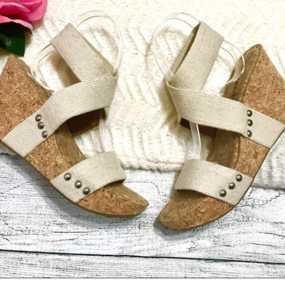 Brand New Lucky Brand Marinah Cork Sandals- 8.5